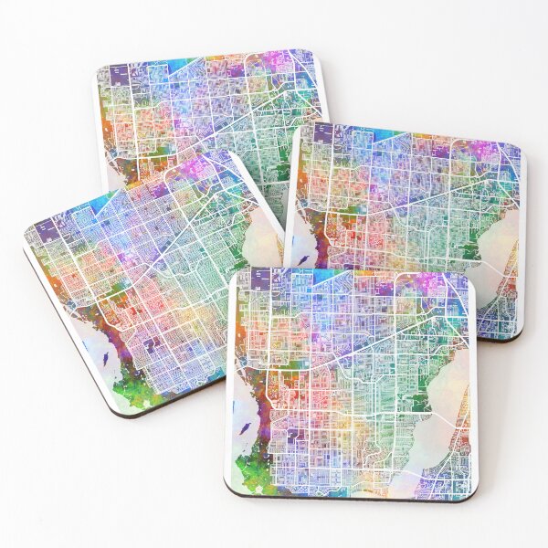 Item preview, Cape Coral Florida City Street Map designed and sold by ArtPrints.