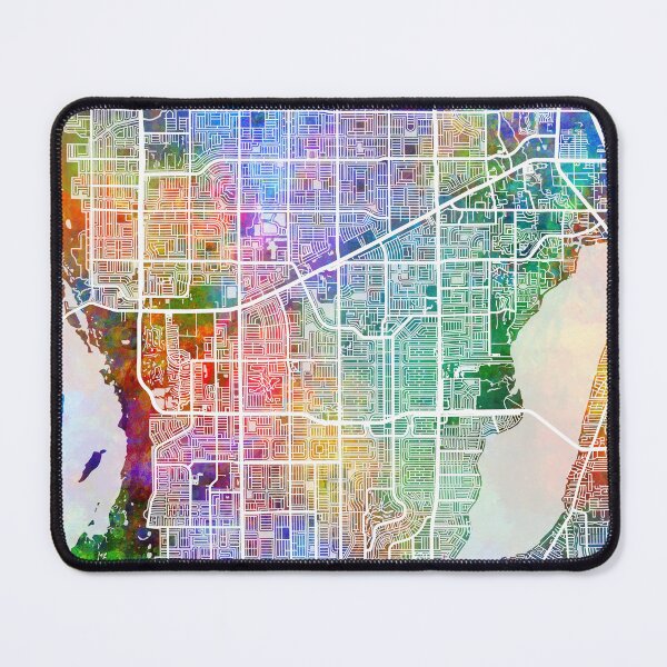 Item preview, Cape Coral Florida City Street Map designed and sold by ArtPrints.