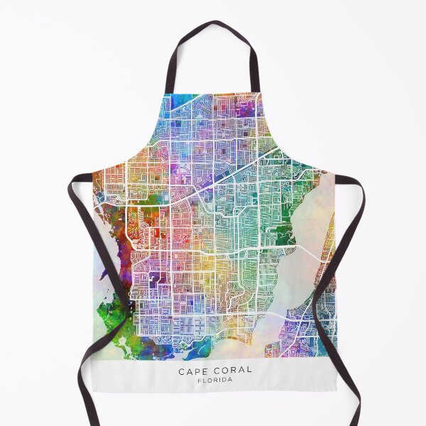 Item preview, Cape Coral Florida City Street Map designed and sold by ArtPrints.