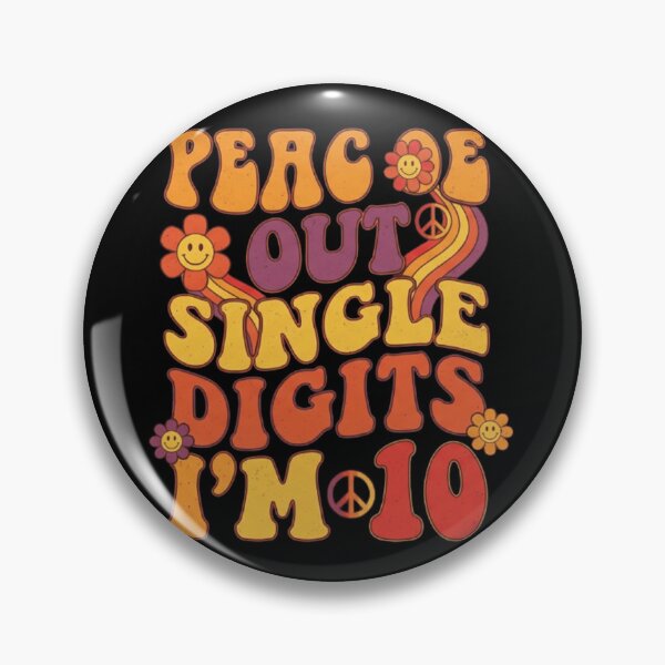Item preview, Peace Out Single Digits I'M 10 Happy 10th Birthday  designed and sold by Thread&Fable.