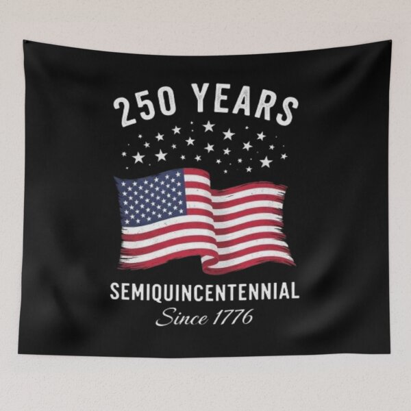 Item preview, 250 Years Semiquincentennial America Flag Anniversary Since 1776 designed and sold by Syrupulse.