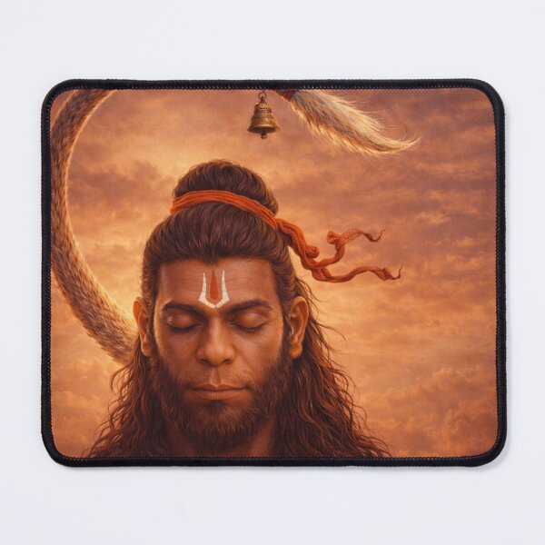 Item preview, Meditating Hanuman at Sunset – Divine Strength & Serenity Art designed and sold by KumarGandhi.