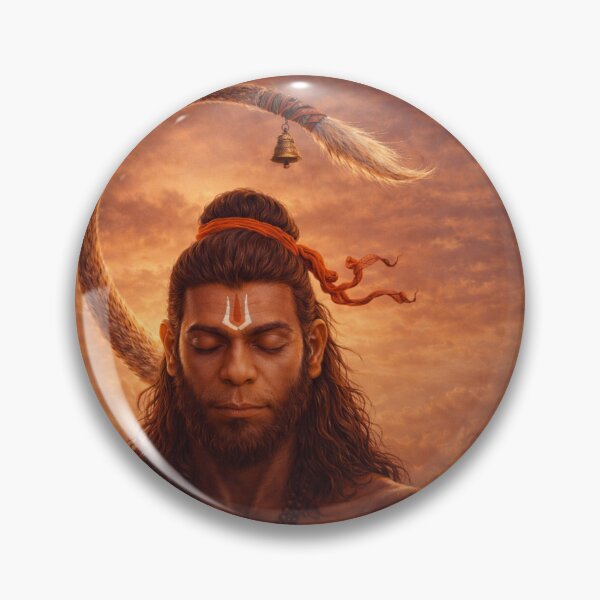 Item preview, Meditating Hanuman at Sunset – Divine Strength & Serenity Art designed and sold by KumarGandhi.