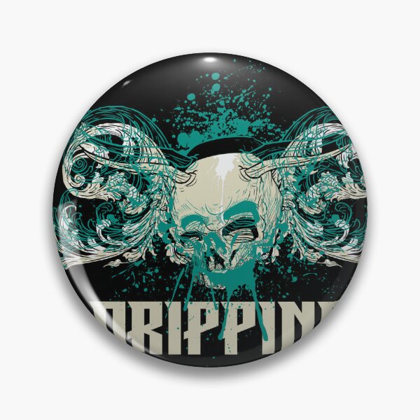 Item preview, Dripping - Toxic Horned Skull Neon Gothic Streetwear designed and sold by snapifyprints.