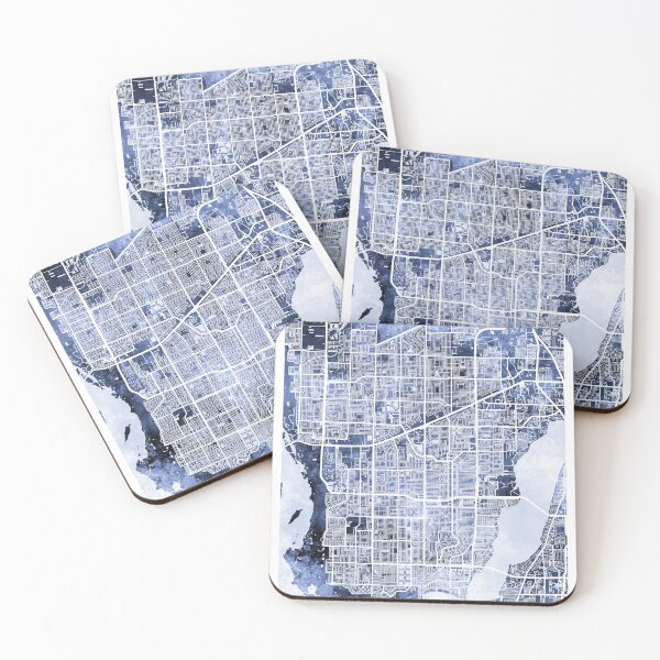 Item preview, Cape Coral Florida City Street Map designed and sold by ArtPrints.