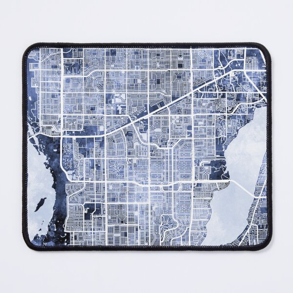 Item preview, Cape Coral Florida City Street Map designed and sold by ArtPrints.