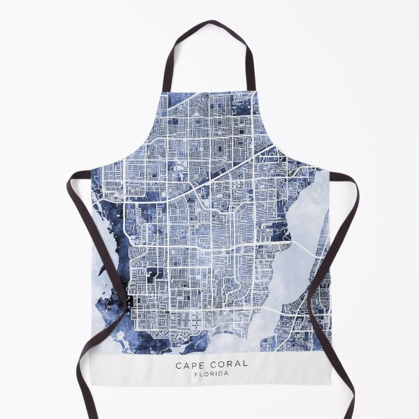 Item preview, Cape Coral Florida City Street Map designed and sold by ArtPrints.
