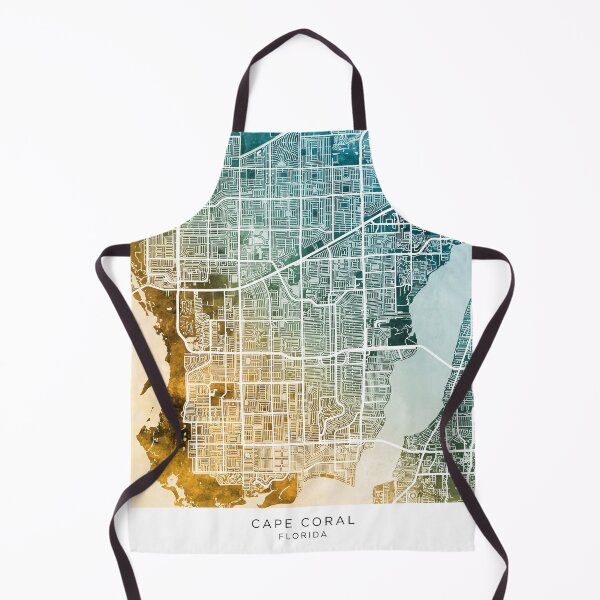 Item preview, Cape Coral Florida City Street Map designed and sold by ArtPrints.