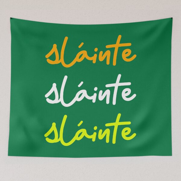 Item preview, Sláinte Minimalist Irish Typography Art designed and sold by MaiZephyr.