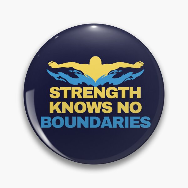 Item preview, Strength Knows No Boundaries - Motivational Swimming Graphic designed and sold by LoudVictory.
