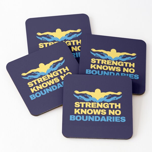 Item preview, Strength Knows No Boundaries - Motivational Swimming Graphic designed and sold by LoudVictory.