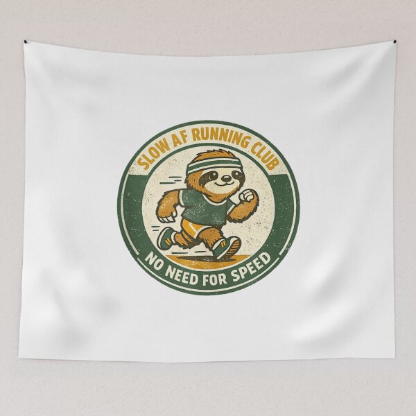 Item preview, Slow AF Running Club No Need For Speed Funny Sloth Runner designed and sold by Capisedo.