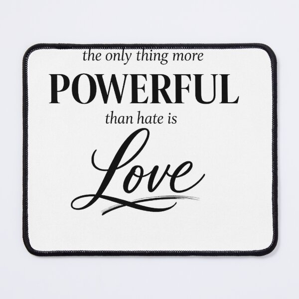 Item preview, More Powerful Than Hate – Love Typography Design designed and sold by JordanInk Studio.