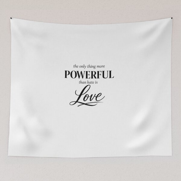 Item preview, More Powerful Than Hate – Love Typography Design designed and sold by JordanInk Studio.