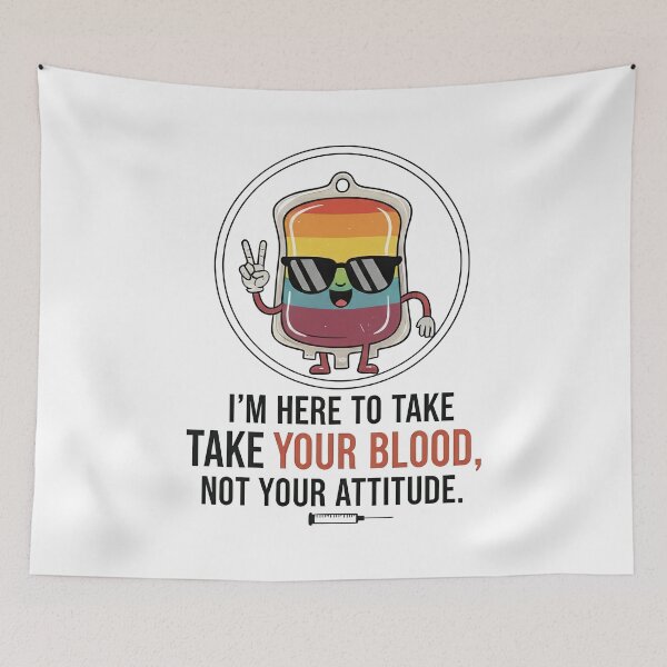 Item preview, Funny Phlebotomist Gift - Take Your Blood Not Your Attitude designed and sold by doodIllustrate.