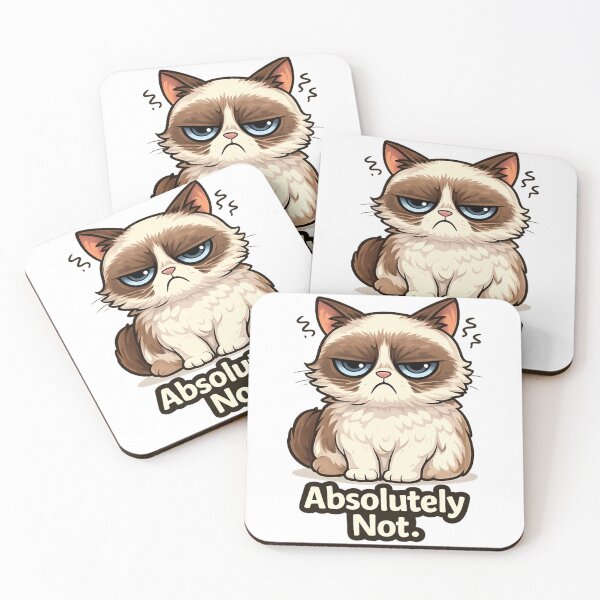 Item preview, Absolutely Not Grumpy Cat – Funny Anti Social Cute Cat Meme Aesthetic Design designed and sold by Florarts.