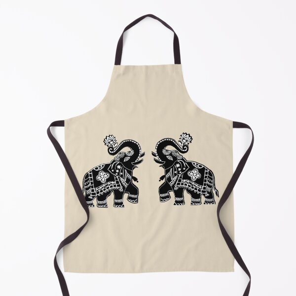 Item preview, Ornate Indian Elephant Pair Illustration designed and sold by ShreecreatE.