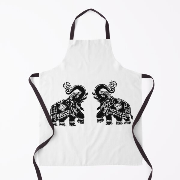 Item preview, Ornate Indian Elephant Pair Illustration designed and sold by ShreecreatE.
