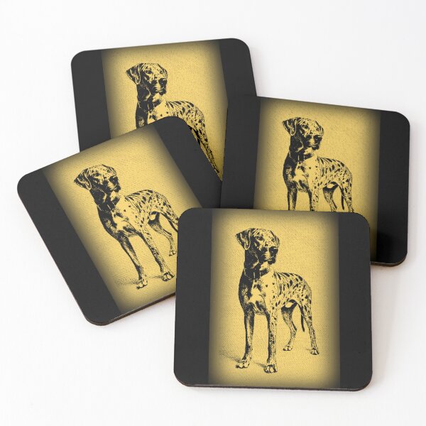 Item preview, Great Dane Golden Vintage Portrait designed and sold by RPrintPulse.