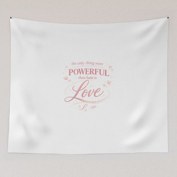 Item preview, Soft Valentine Love Over Hate Typography designed and sold by JordanInk Studio.
