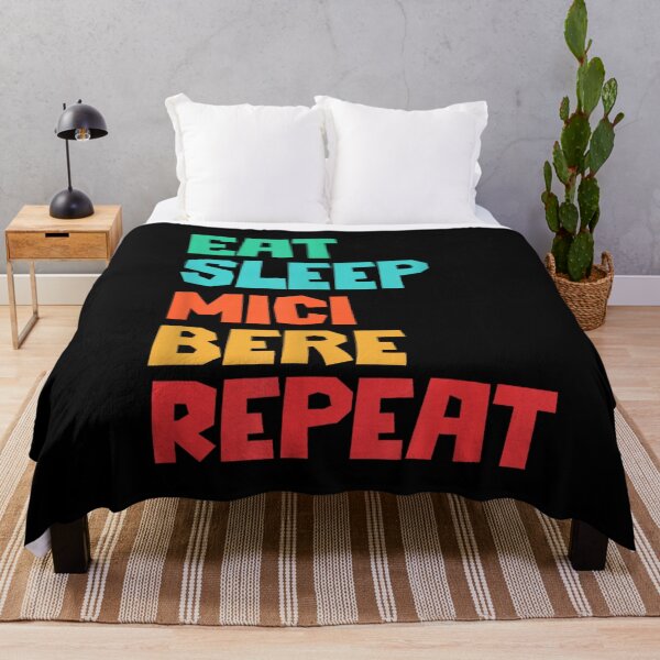 Item preview, Eat Sleep Mici Bere Repeat Romanian Food Culture Funny Quote designed and sold by DogoMalulu.