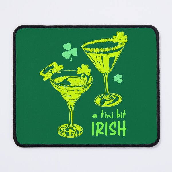 Item preview, A Tini Bit Irish – Retro Green Martini Illustration designed and sold by MaiZephyr.