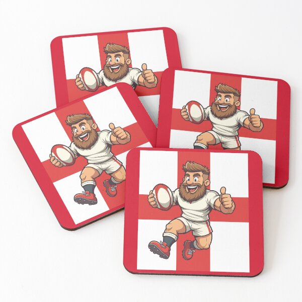 Item preview, Bold England Rugby Leap Motif designed and sold by taiche.