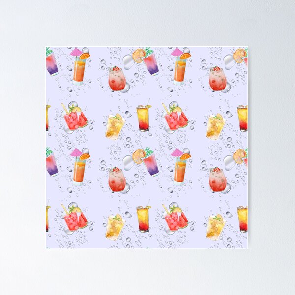 Item preview, Fruit Soda Drinks Pattern designed and sold by Kim_Graphic-Design.