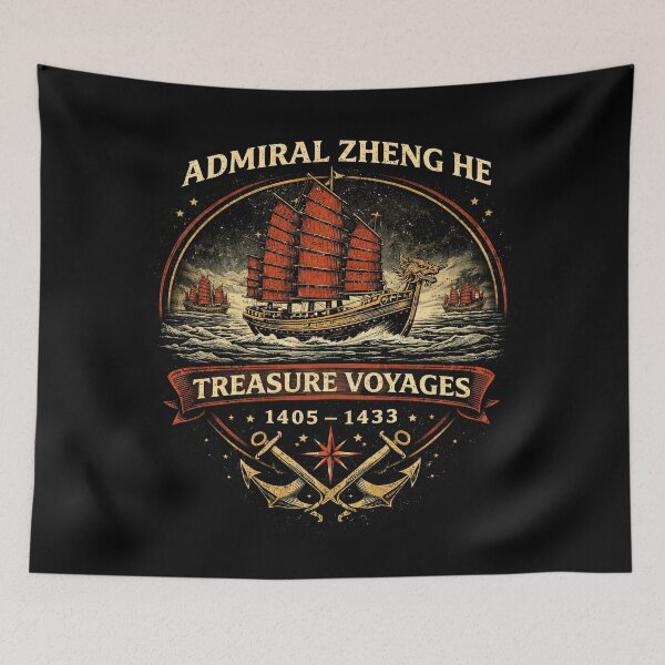 Item preview, Admiral Zheng He Treasure Voyages Vintage designed and sold by Retr0Tshirts.