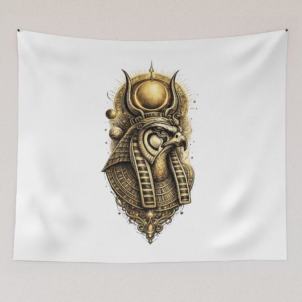 Item preview, Golden Ra Sun God: Majestic Egyptian Falcon Art designed and sold by GulfSignature.