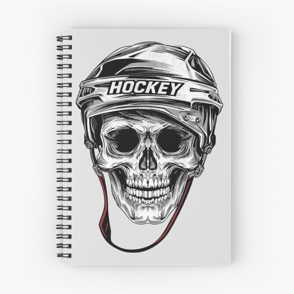 Artikelvorschau, Totenkopf-Aufkleber im Hockeyhelm, Wintersportmagnet entworfen und verkauft von colorleafz.