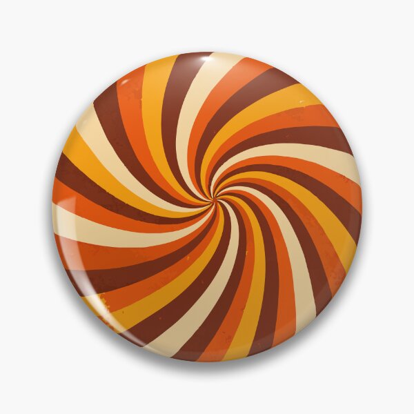 Item preview, Retro 70s Hypnotic Sunburst Spiral - Vintage Orange and Brown Groovy Swirl designed and sold by Far Out Goods.