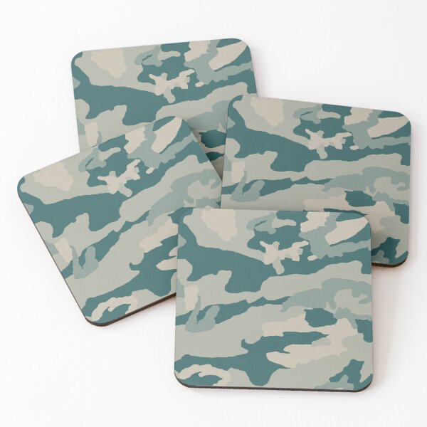 Item preview, Teal And Beige Camo Pattern Seamless designed and sold by pattern-archive.