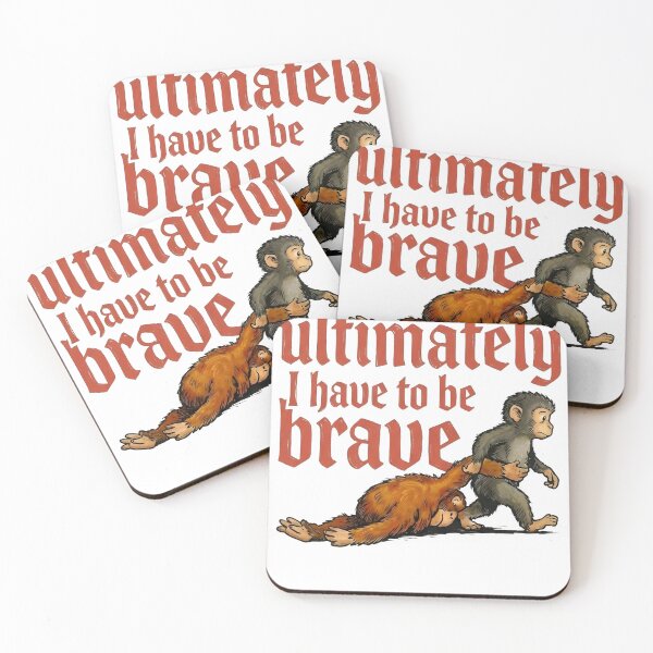 Item preview, Ultimately I Have to Be Brave Funny Monkey Illustration designed and sold by VGAfanatic.