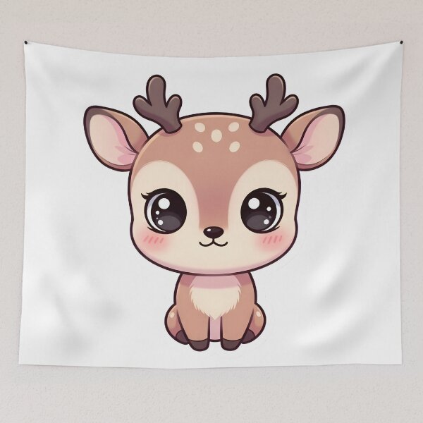 Item preview, Cute Chibi Baby Deer Sticker designed and sold by avwear.