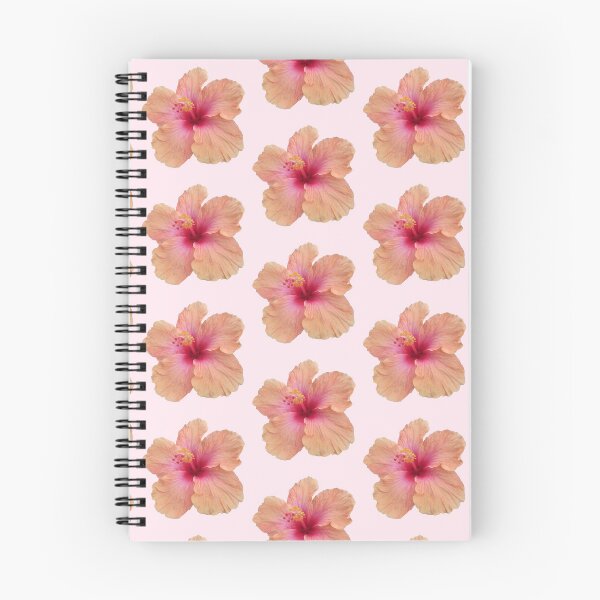 Item preview, peach pink hibiscus flower sticker designed and sold by inainart.