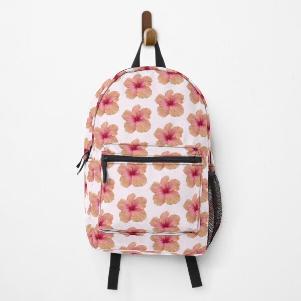 Item preview, peach pink hibiscus flower sticker designed and sold by inainart.