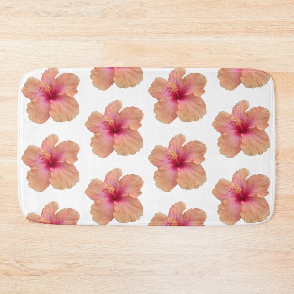 Item preview, peach pink hibiscus flower sticker designed and sold by inainart.