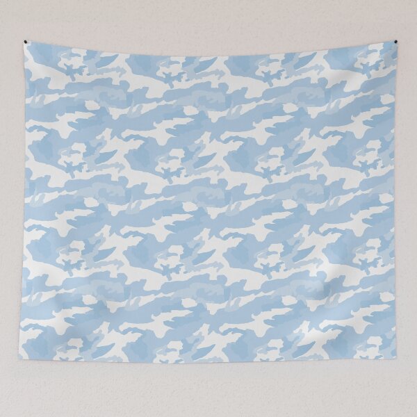 Item preview, White And Baby Blue Camo Pattern Seamless designed and sold by pattern-archive.