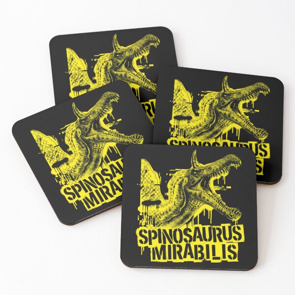 Item preview, Spinosaurus Mirabilis Roaring Predator Typography Layout designed and sold by SkeletonsDanger.