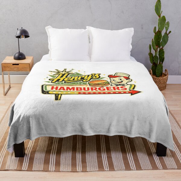 Item preview, Retro Diner Sign Art Henry’s Hamburgers designed and sold by The Junto Shop.