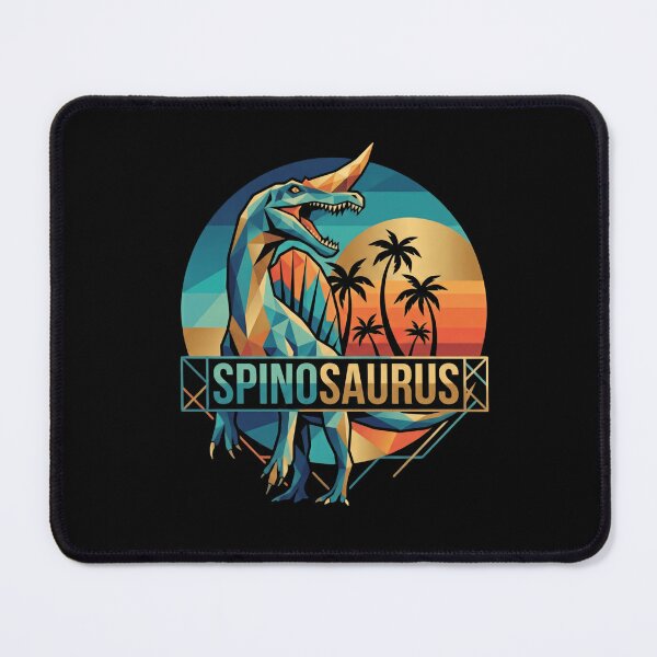 Item preview, Spinosaurus Mirabilis Tropical Beach Retro Emblem designed and sold by SkeletonsDanger.