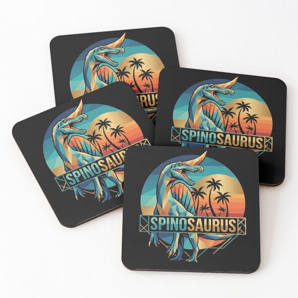 Item preview, Spinosaurus Mirabilis Tropical Beach Retro Emblem designed and sold by SkeletonsDanger.