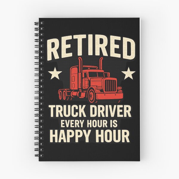 Item preview, Retired Trucker – Every Hour Is Happy Hour Funny Retirement Tee designed and sold by MonoDraft.