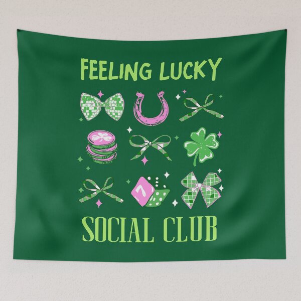 Item preview, Feeling Lucky Social Club Coquette Aesthetic Illustration designed and sold by MaiZephyr.
