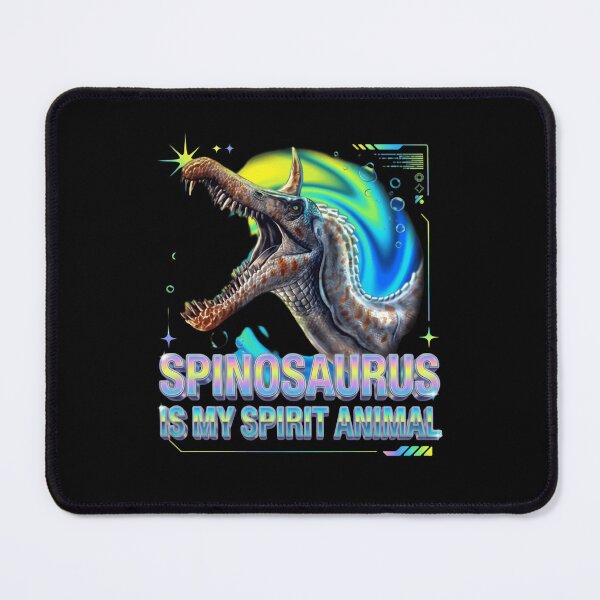 Item preview, Spinosaurus Mirabilis iIs My Spirit Animal Neon Galaxy Roaring Beast Scene designed and sold by SkeletonsDanger.