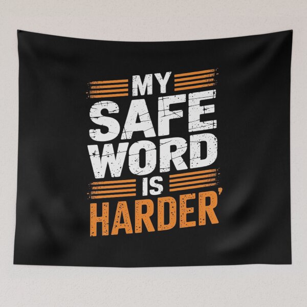 Item preview, Safe Word Is Harder Naughty Dirty Adult Humor Sub Dom  designed and sold by angolinnArt.