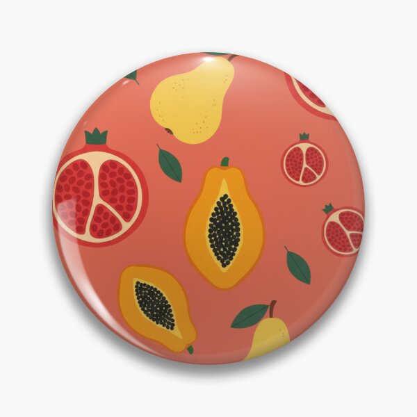 Item preview, Tropical Fruit Pattern – Coral Kitchen Decor Illustration designed and sold by Aloloco.