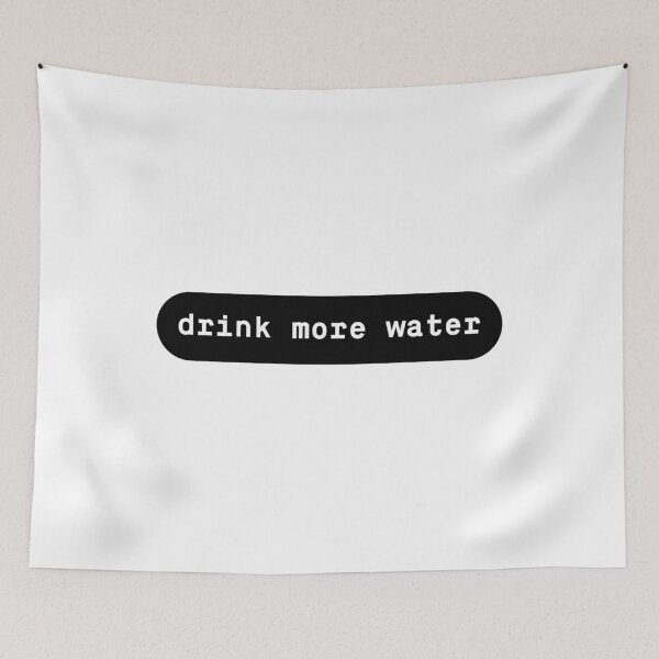 Item preview, Drink More Water Sticker – Minimal Stay Hydrated Typography designed and sold by Identity Club Co.