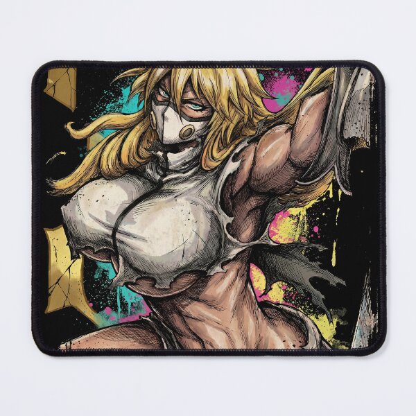 Item preview, Blonde Arrancar Warrior Fan Art – Aqua Eyes Shark Mask Fragments Design designed and sold by Senpaiwaves.